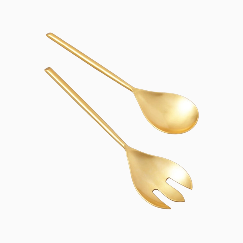 7 Matte Gold Serving Set